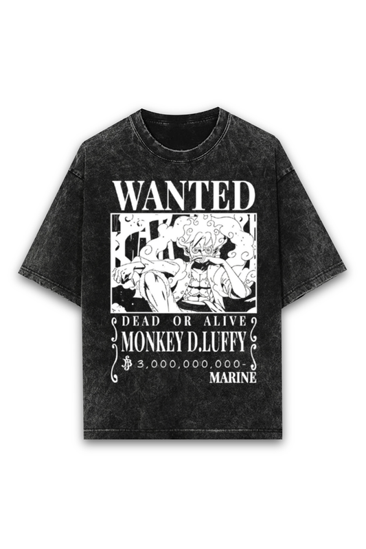 Acid Wash Oversized Tee - Luffy