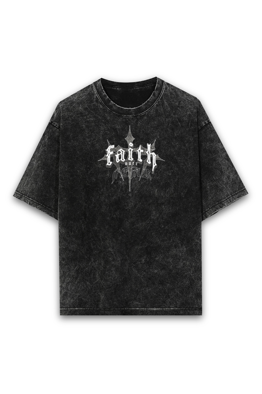 Acid Wash Oversized Tee - FAITH