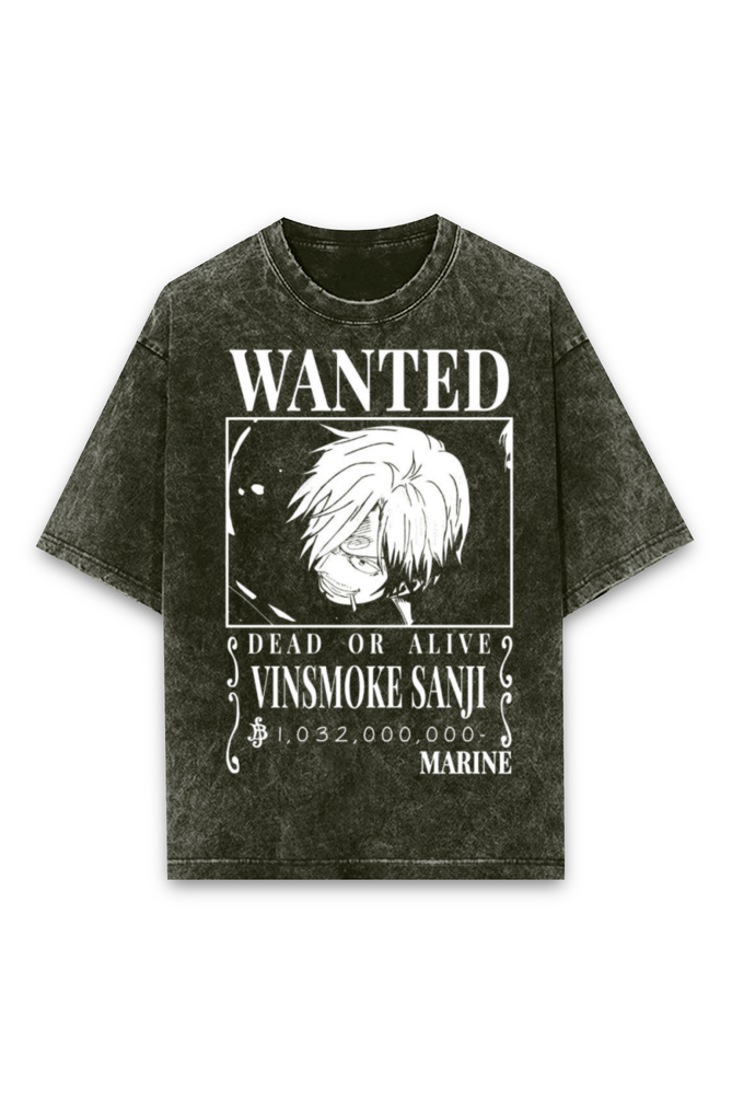 Acid Wash Oversized Tee - Sanji